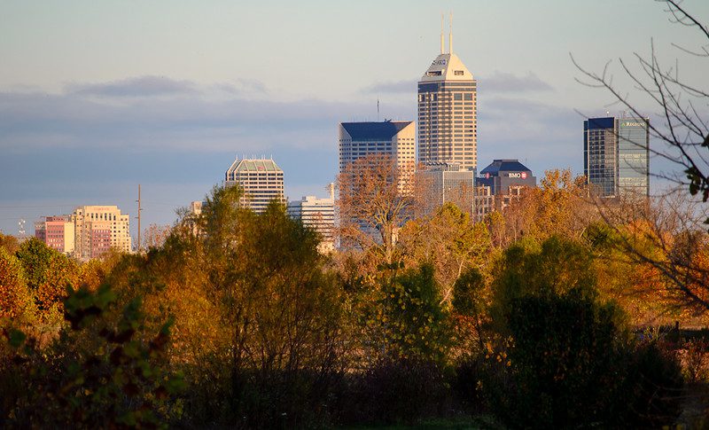view of the Indianapolis skyline