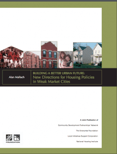 The cover of Building a Better Urban Future by Alan Mallach.