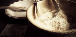 recipe: mixing bowl with flour
