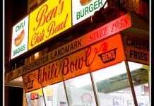 exterior view of Ben's Chili Bowl in Washington, D.C.