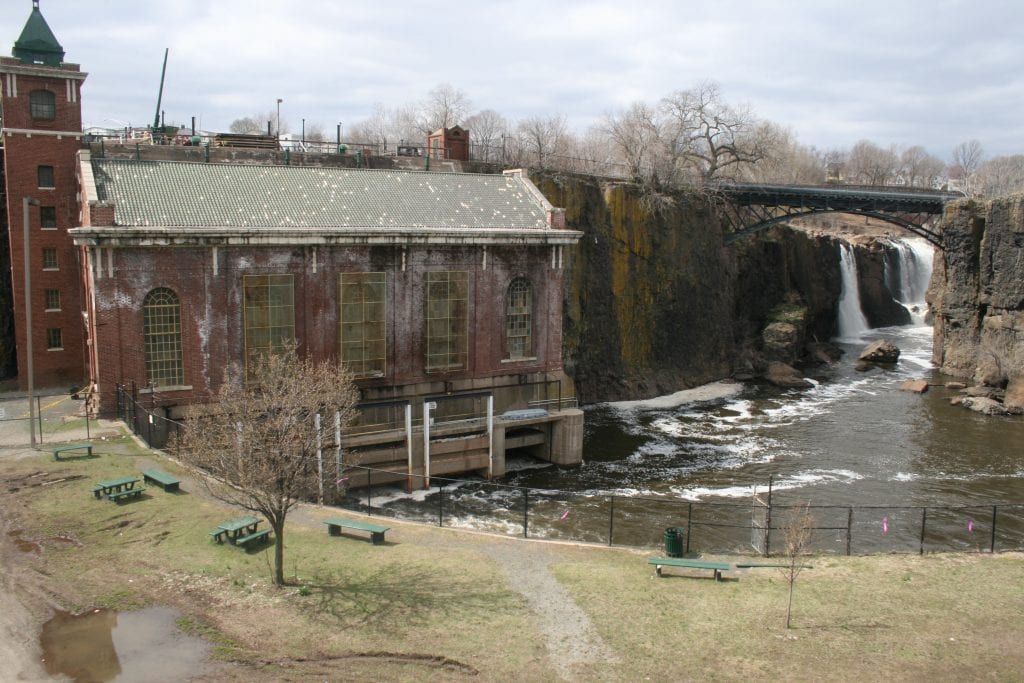 Photo shows the Great Falls in Paterson, New Jersey