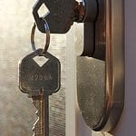 door key in lock