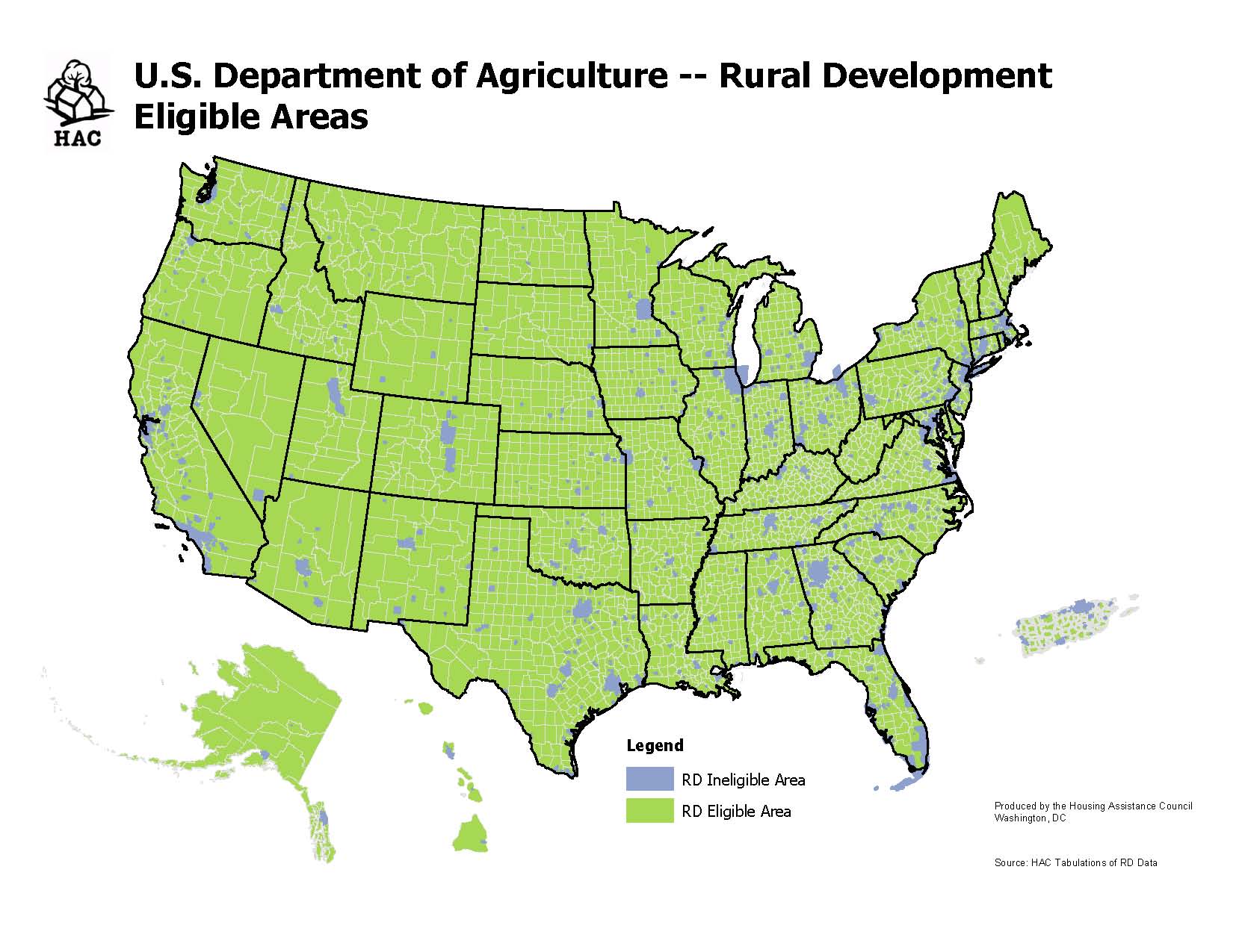 Usda Rd Eligibility Map Defining “Rural” For Usda's Housing Programs — Shelterforce