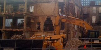 demolished building