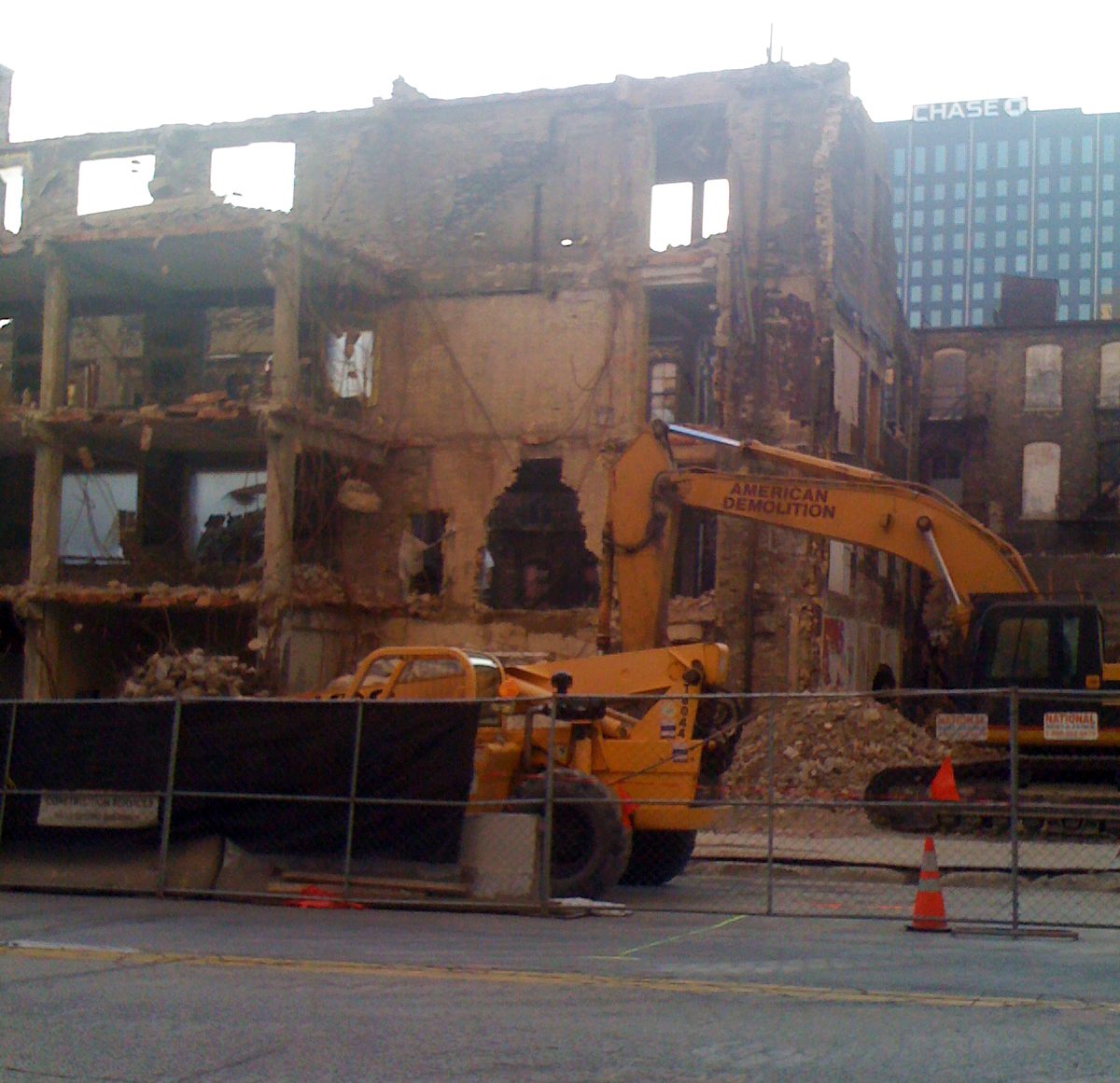 demolished building