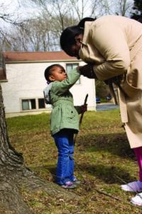 housing mobility: photo shows Kaswana Cook and her daughter