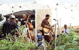 A Jazz in the Garden session at Clayton Williams Community Garden in Harlem.