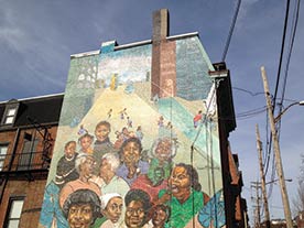 community of choice: mural by Northside Coalition for Fair Housing
