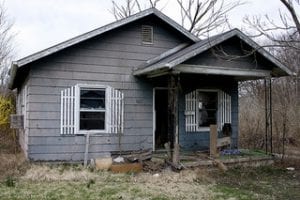 dilapidated home