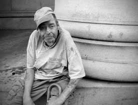 Tommy Murray, a homeless veteran.