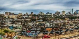 A panoramic photograph of Austin, Texas.