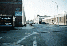 Warehouse-style buildings.
