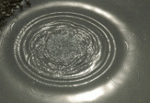 A ripple in water.