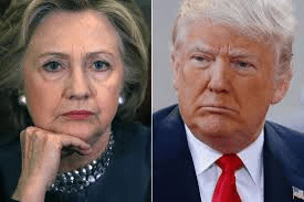 The 2016 presidential election has Democrat Hillary Clinton against Republican Donald Trump.