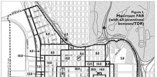 A black and white map of a zoning plan for the city of San Diego.