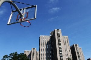 The towering Co-op City in the Bronx, New York, the largest cooperative housing development in the world.