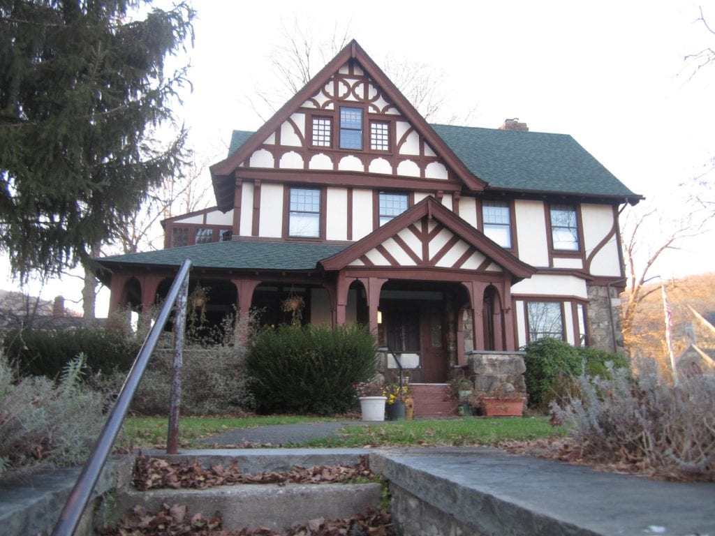 A multi-story home in Highland Falls New York, a wealthy suburb. AMI for New York includes this part of the state.