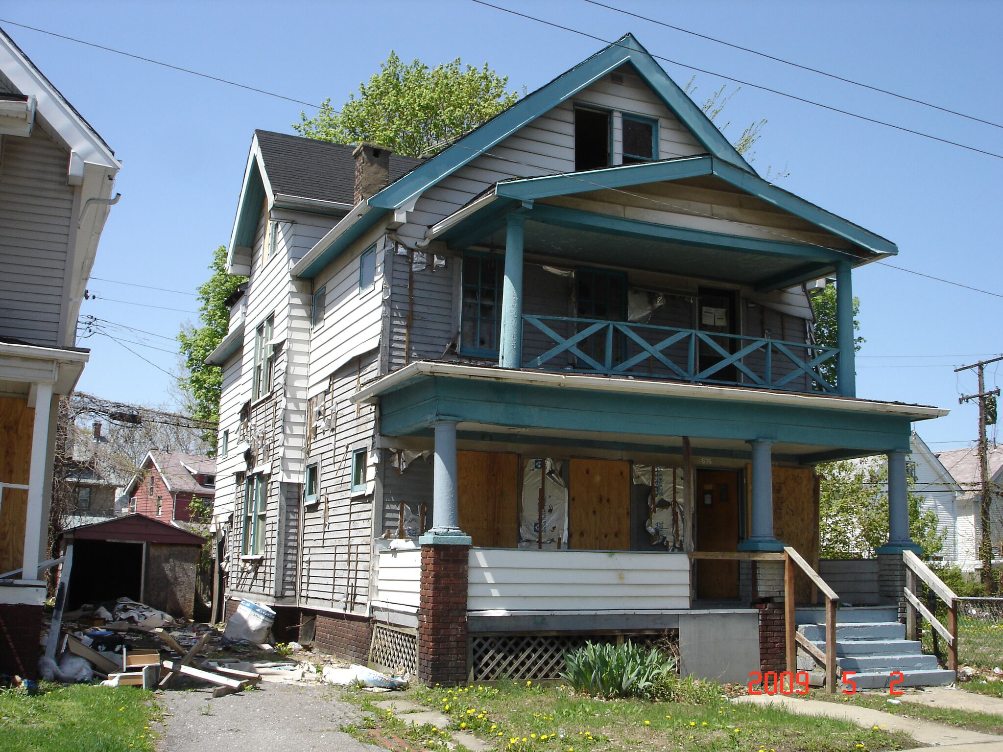 An abandoned home in Cleveland where the question lies: Should this home face demolition or renovation? 