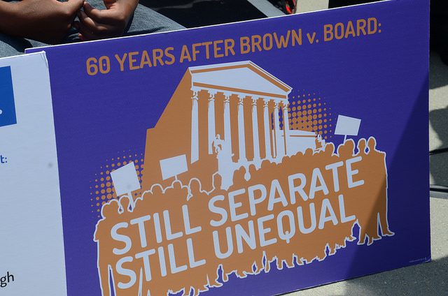 sign at 2014 brown v. board rally