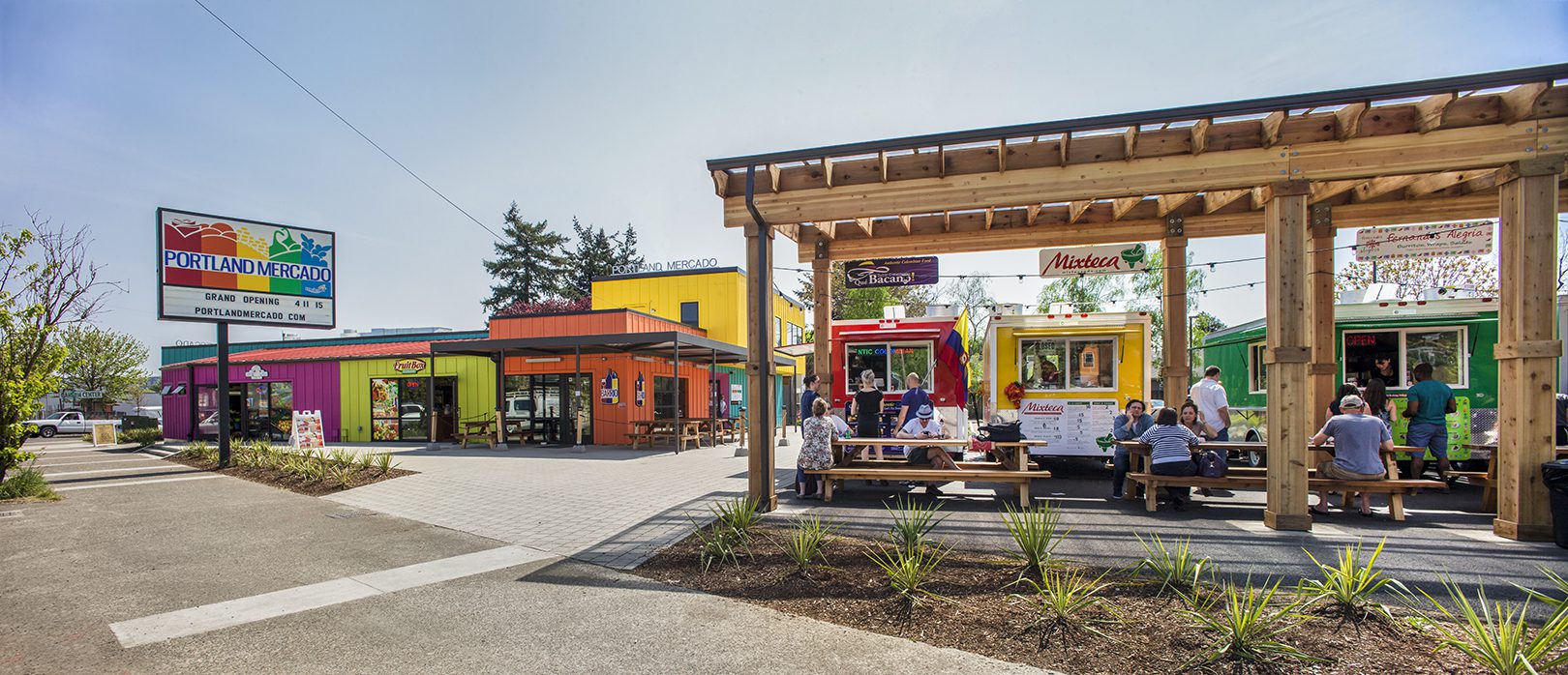 The Portland Mercado is Portland, Oregon’s first Latino public market. This is an example of food-oriented development.