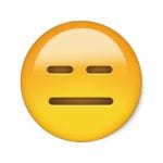 emotionless emoji face