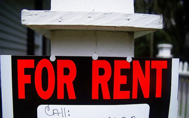 "For Rent" sign