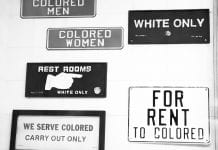 Display of Jim Crow-era signs