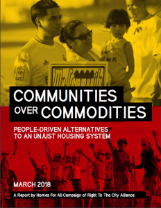 Communities over Commodities report cover
