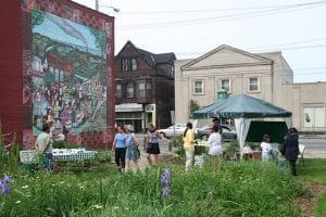 farm stand in lot.