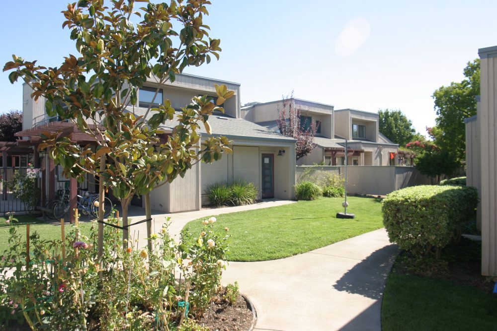 A home at the Dos Pinos Housing Cooperative, the only limited-equity housing co-op in Davis, California.