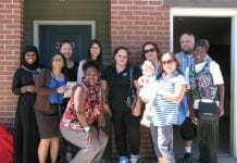 The first community justice land trust tenants at Grace Townhomes. Photo courtesy of DHCD