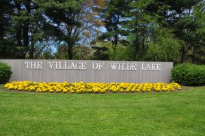 The entrance to The Village of Wilde Lake in Columbia, Maryland.