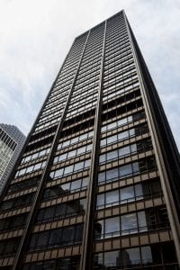 The Daley Center in downtown Chicago. It’s estimated that each year, more than 15,000 people in Cook County will get a public eviction record despite having no eviction order or judgment against them.