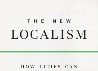 The book cover for The New Localism: How Cities Can Thrive in the Age of Populism By Bruce Katz and Jeremy Nowak.
