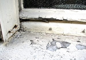 peeling paint windowsill