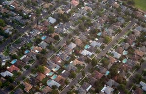 California homes aerial