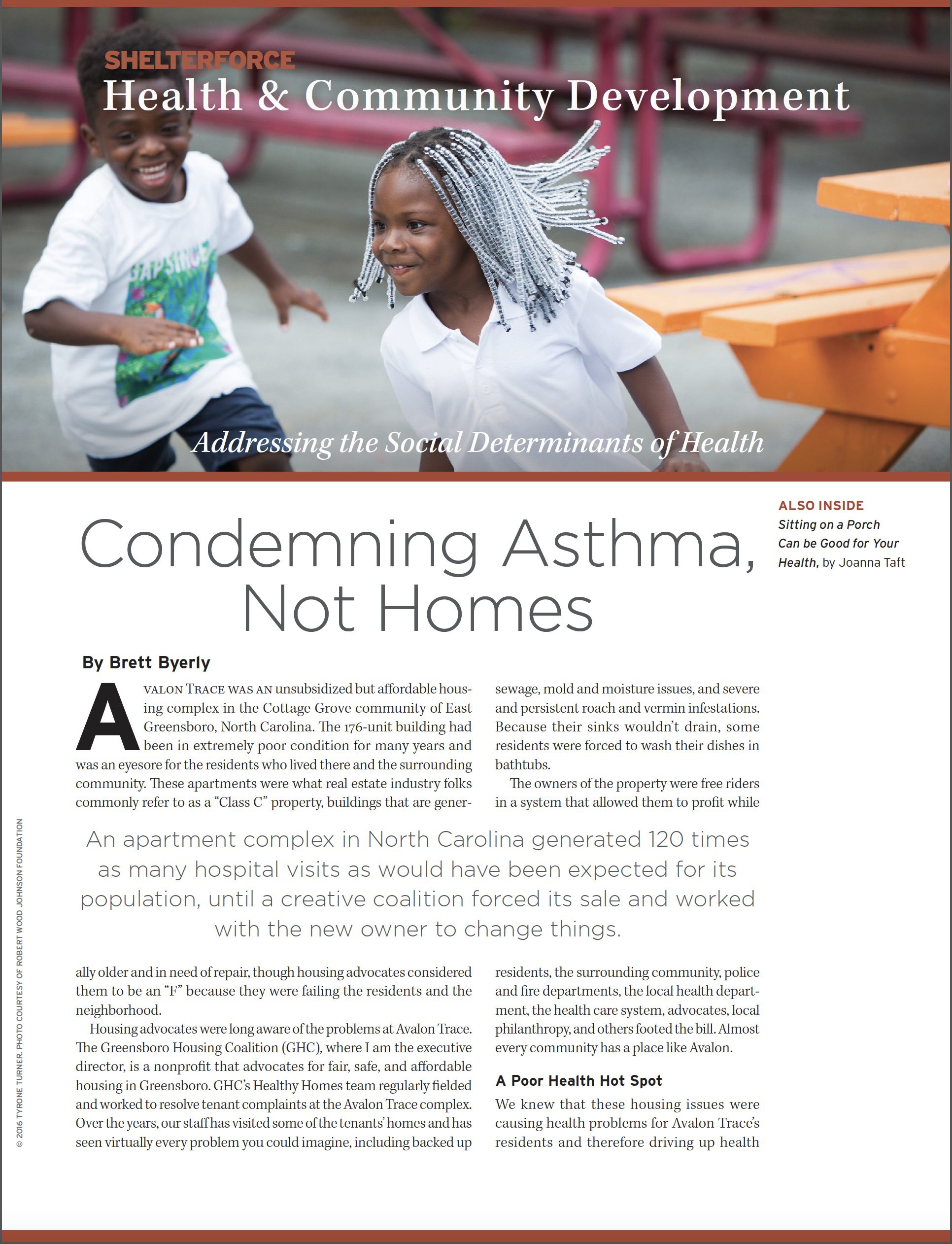 The third installment of Shelterforce's Health and Community Development supplement.