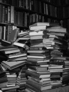 A stack of books that illustrate how much we actually know about new construction, which is overwhelmingly geared toward the luxury market, and its connection to displacement.