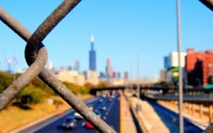 chain link fence skyline