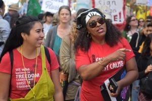 Causa Justa organizers at a climate justice event.