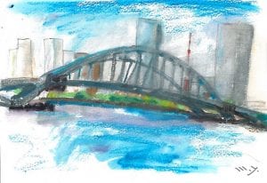bridge watercolor