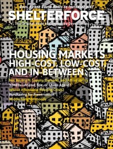 The cover of the Winter 2019 edition of Shelterforce magazine, which focuses on housing markets.