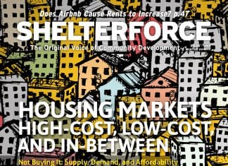 The cover of the Winter 2019 edition of Shelterforce magazine, which focuses on housing markets.