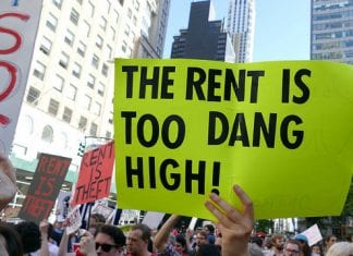 "rent is too dang high" poster