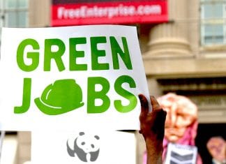 "green jobs" sign