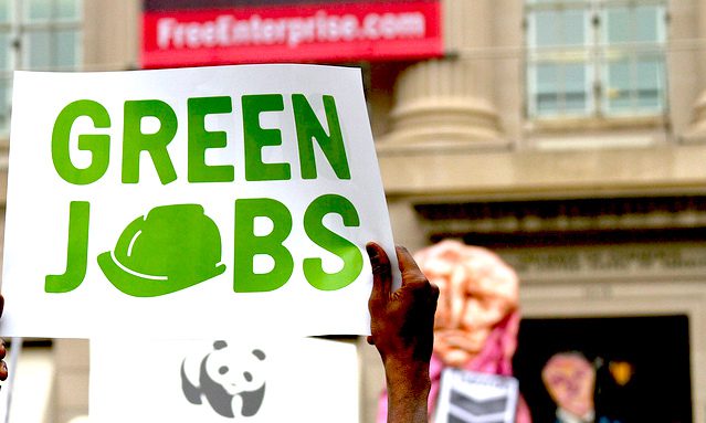 "green jobs" sign