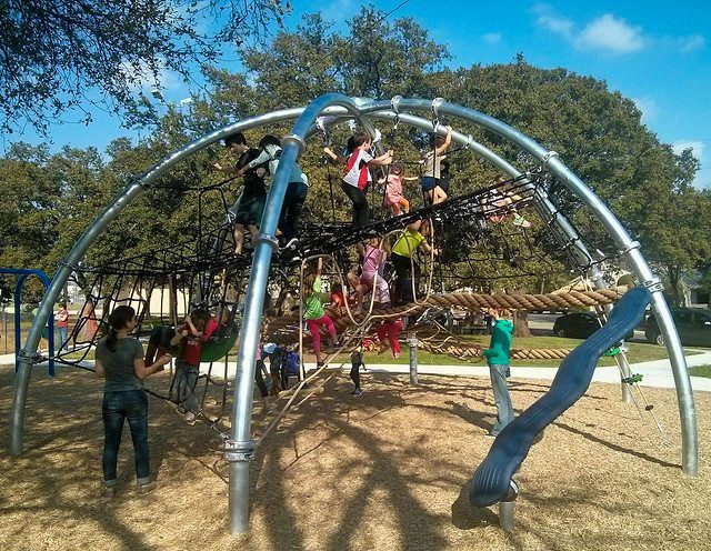 kids on monkey bar