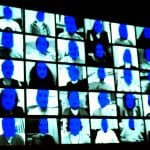blue faces on screen