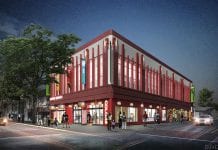 A rendering of the Restore Oakland building, which will be a 12,000-square-foot community advocacy and training center.
