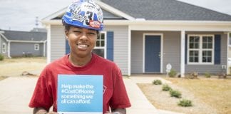 affordable housing woman in hard hat